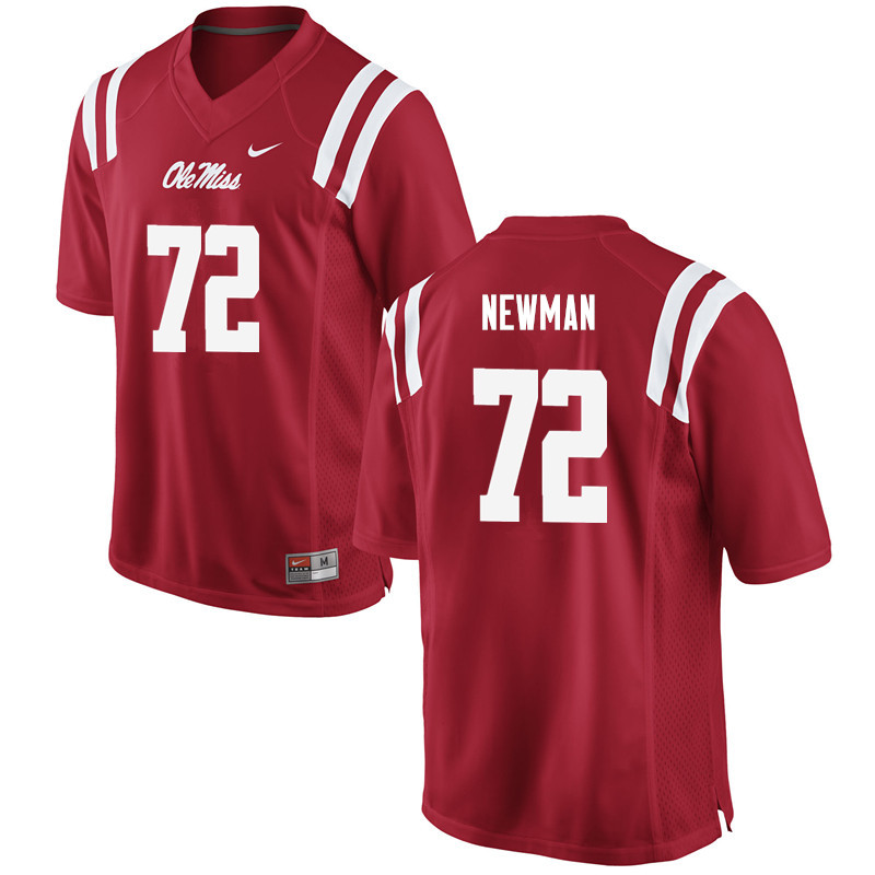 Men Ole Miss Rebels #72 Royce Newman College Football Jerseys-Red